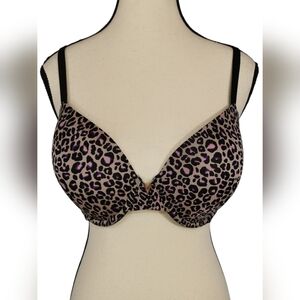 Victoria’s Secret Leopard Print Perfect Coverage T-Shirt Bra Size 38C